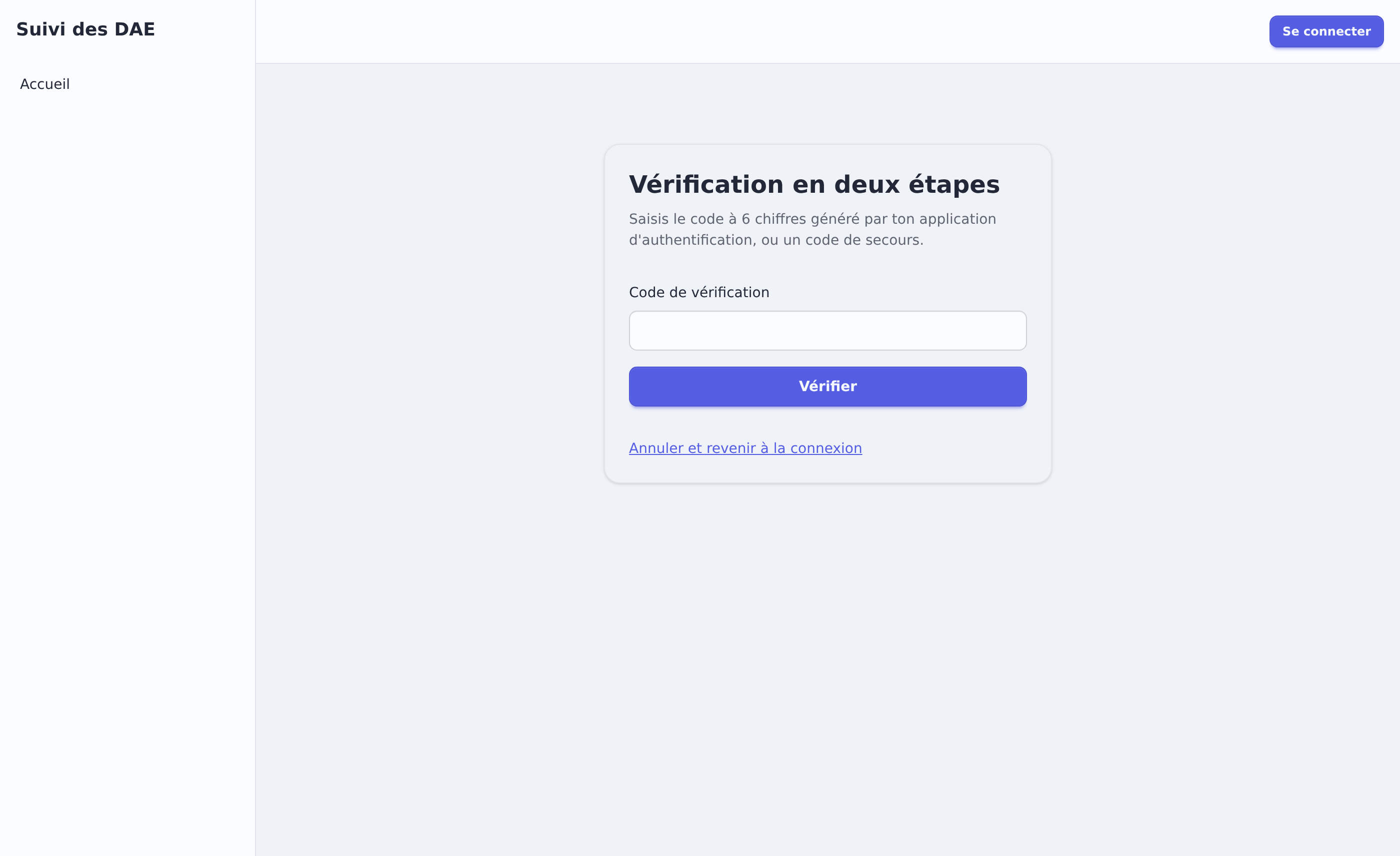 Vérification en deux étapes après la saisie du mot de passe